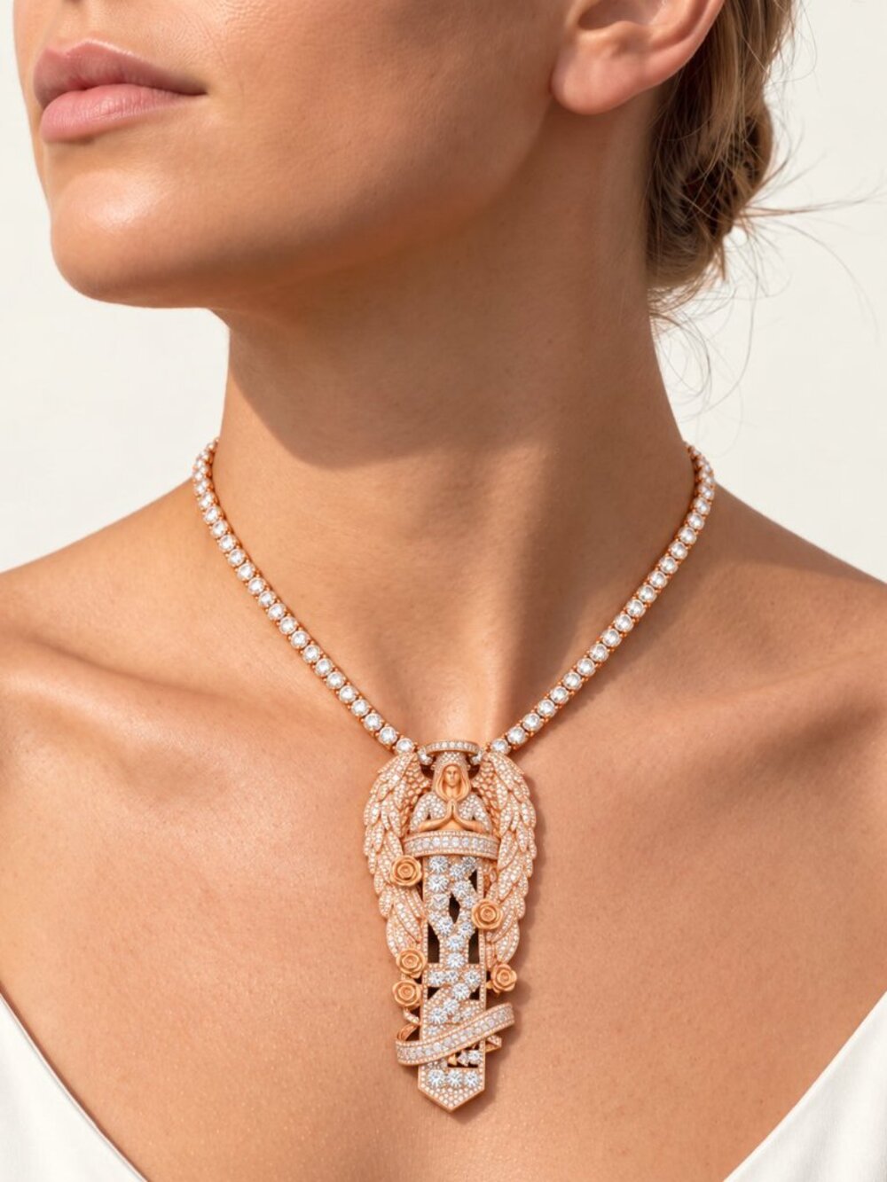 Angel Memorial Name Pendant - FLORASA